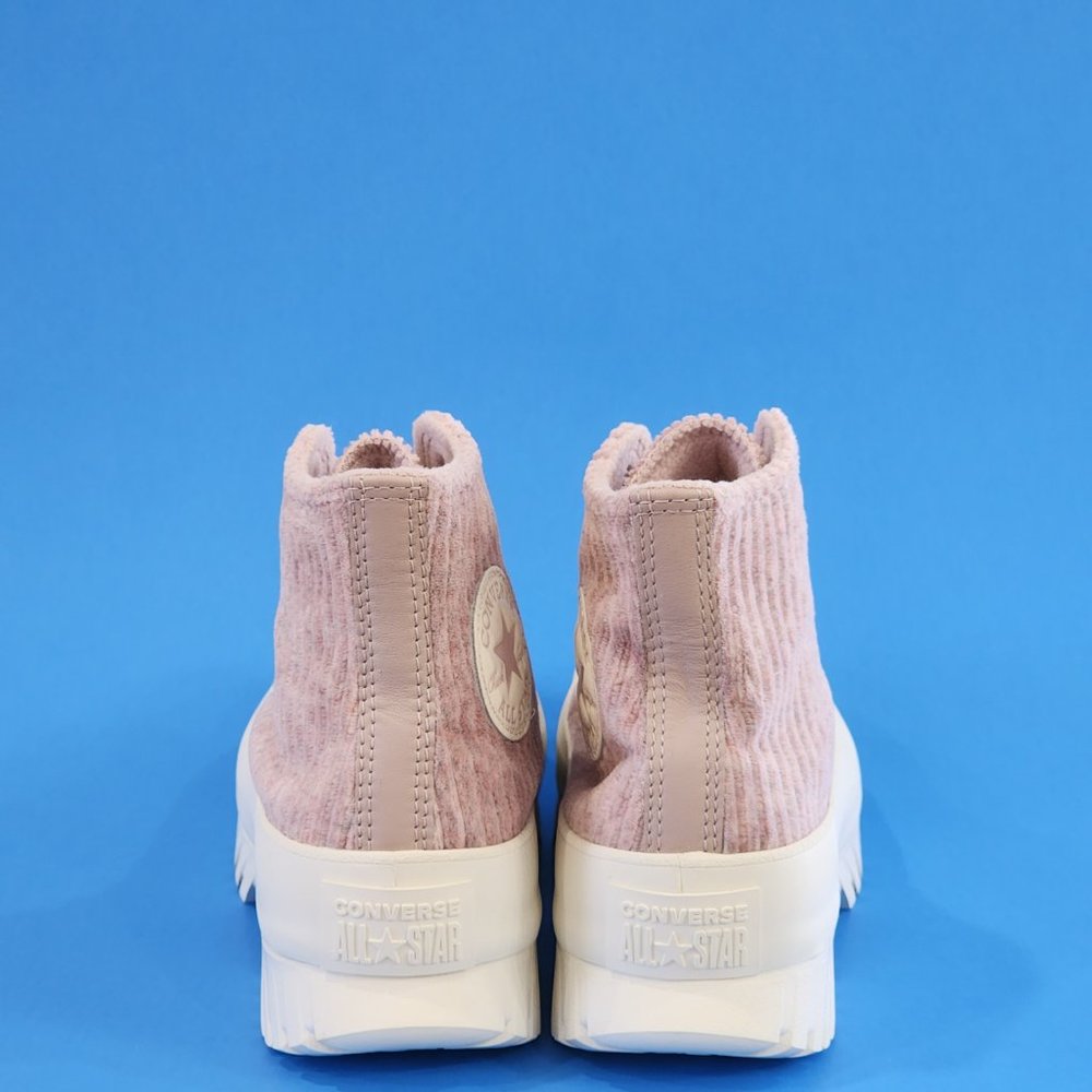 Converse CTAS Lugged 2.0 Hi Velour 'Stone Mauve' Platform Sneakers A03243C NWT - Picture 5 of 6
